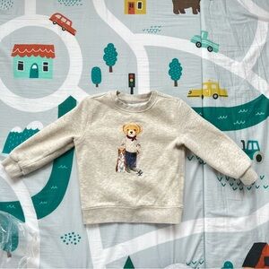 Ralph Lauren polo bear sweatshirt in size 18M